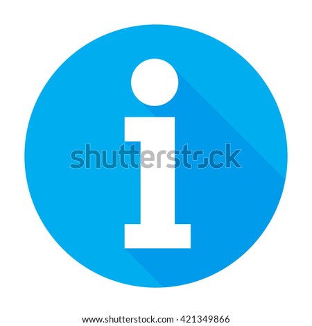 Info icon Flat information button sign/symbol/sticker. For mobile user interface