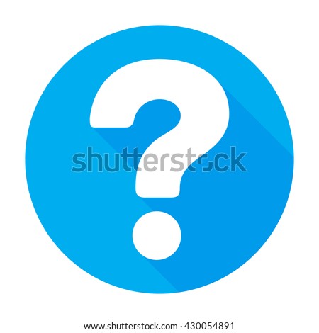Question icon flat vector illustration query sign/symbol. For mobile user interface