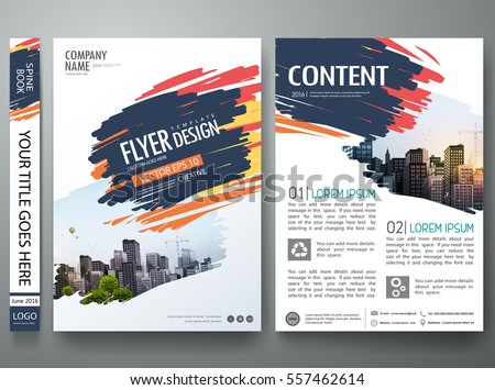 abstract blue company flyer template download free vector art
