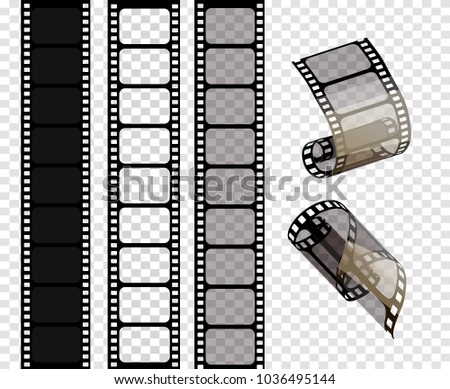 Set of vector film strips .Vector illustration of 10 EPS.stampunk style.