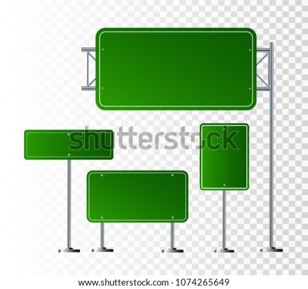 Template for a text in road signs vector illustration