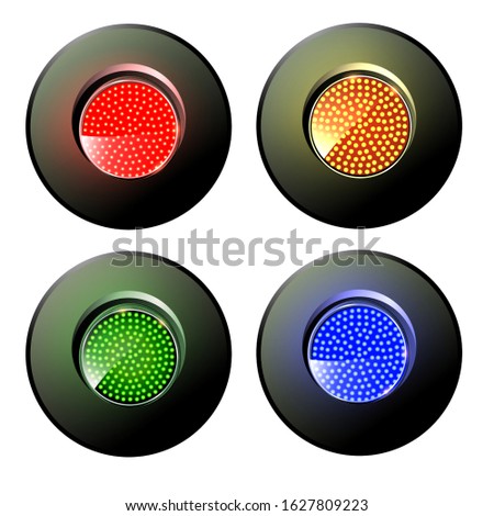 Semaphore signal traffic.Train lights. Vector illustration in EPS 10.