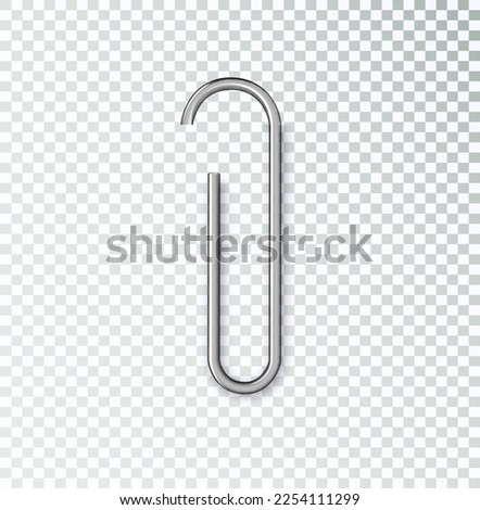 Realistic paper clip set.Element for advertising and promotional message. Vector paper clip