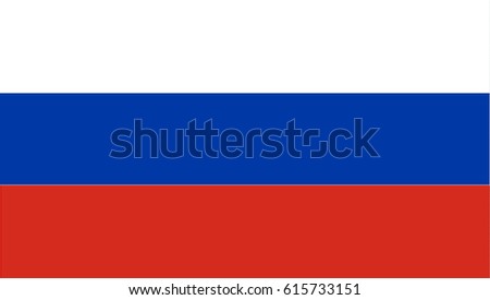 The flag of Russia (the National Flag of the Russian Federation) is its official state symbol. It is a rectangular panel of three equal horizontal strips: white, blue and red color.