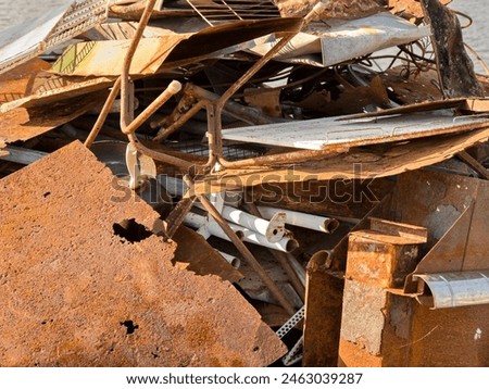 Similar – Image, Stock Photo Electronic scrap: Stacks of old mobile phone and smartphone parts