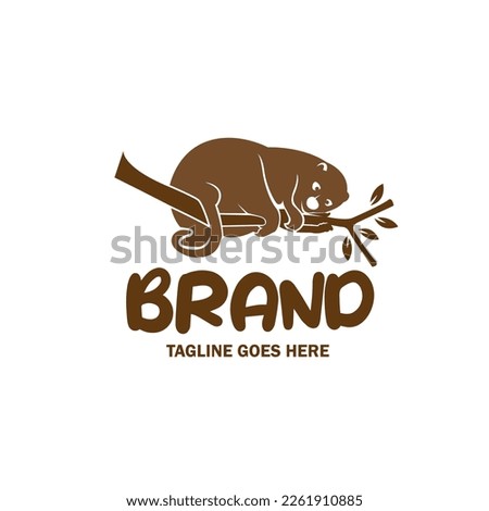 seamless cuscus bear logo design vector