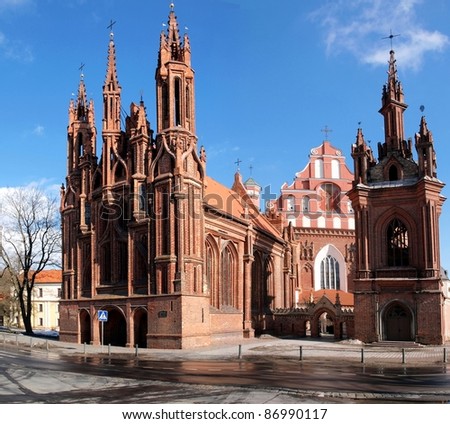 Lithuania. Capital Vilnius Famous Curches. Stock Photo 86990117 ...