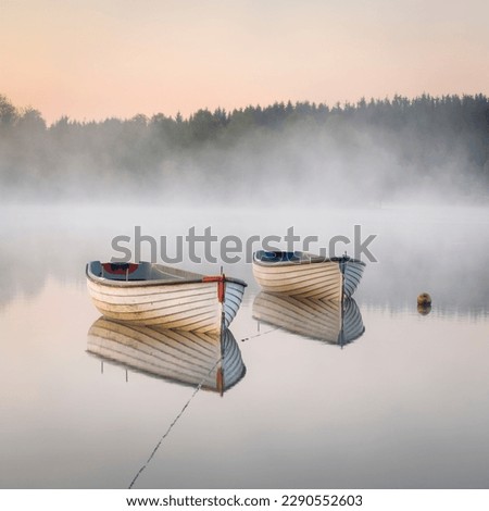 Similar – Foto Bild Boote bei Sonnenaufgang auf dem See