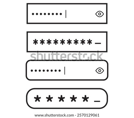 User secret password account interface security identification illustration 