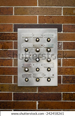 Similar – Image, Stock Photo House wall with bell, intercom and climbing plant