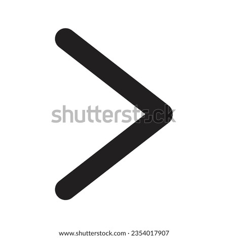 Right angle direction way vector symbol sign on white background for building, mall or airport sign. A simple flat vector design.