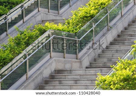 Outdoor stair in pattern