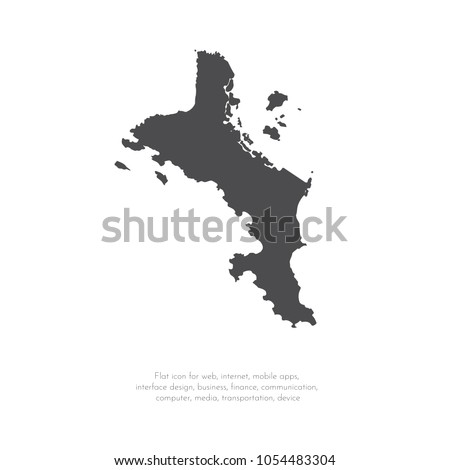 Vector map Seychelles. Isolated vector Illustration. Black on White background. EPS 10 Illustration.
