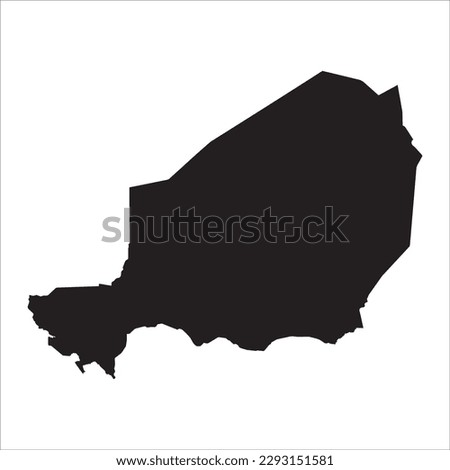 High detailed vector map. Niger. New Map 2023.