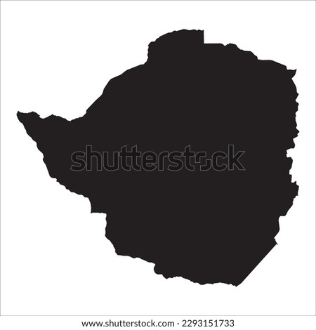 High detailed vector map. Zimbabwe. New Map 2023