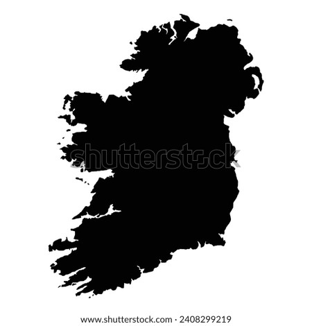 High detailed vector map. Ireland. New 2024.