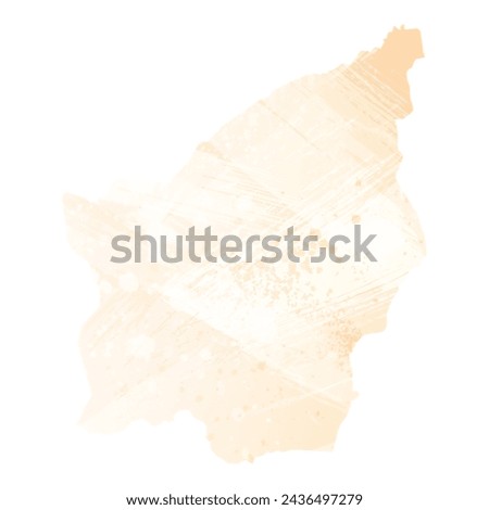 High detailed vector map. San Marino. Watercolor style. Biscuit color. Pastel yellow color.