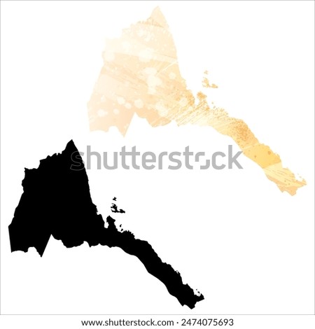 High detailed vector map. Eritrea.