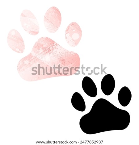 Paw Prints. Logo. Vector Illustration.