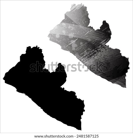 High detailed vector map. Liberia.