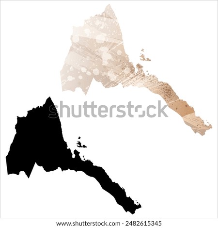 High detailed vector map. Eritrea.