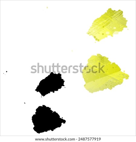 High detailed vector map. Saint Helena, Ascension and Tristan da Cunha.