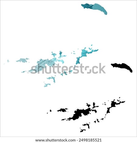 High detailed vector map. British Virgin Islands.