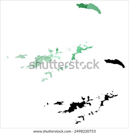 High detailed vector map. British Virgin Islands.