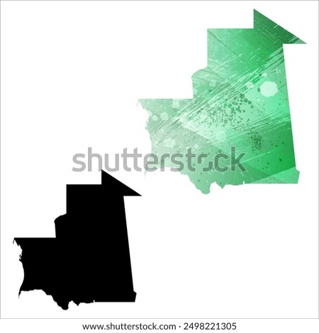 High detailed vector map. Mauritania.