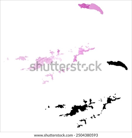 High detailed vector map. British Virgin Islands.