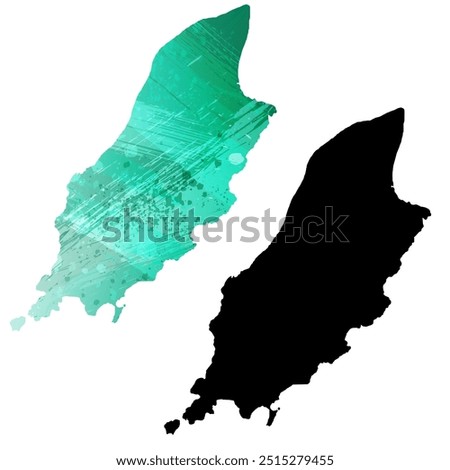 High detailed vector map. Isle of Man.