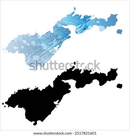 High detailed vector map. American Samoa.