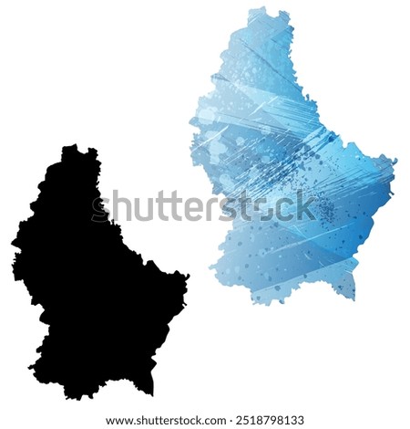 High detailed vector map. Luxembourg.