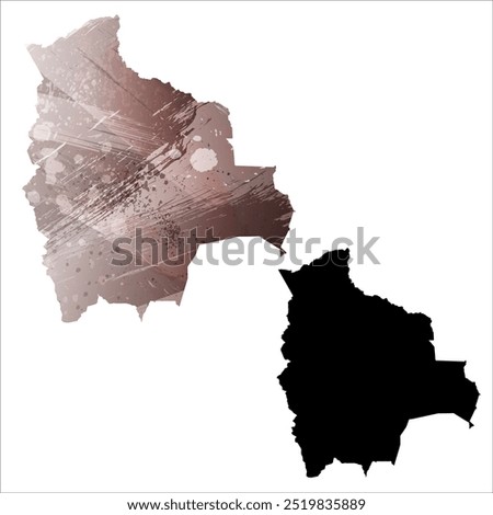 High detailed vector map. Bolivia.