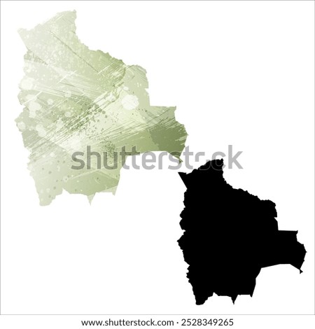 High detailed vector map. Bolivia.