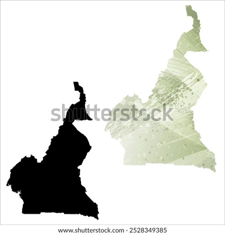 High detailed vector map. Cameroon.