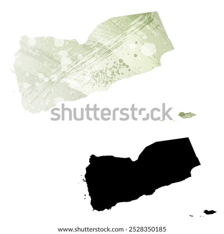 High detailed vector map. Yemen.