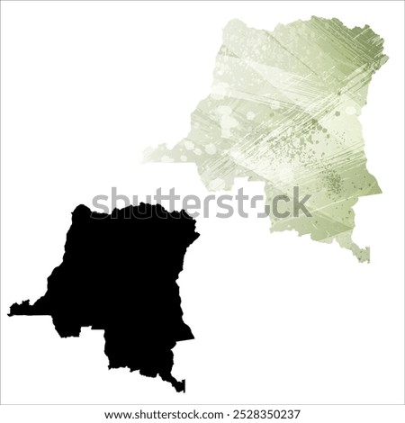 High detailed vector map. Republic of the Congo.