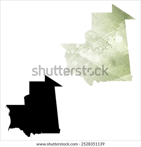 High detailed vector map. Mauritania.