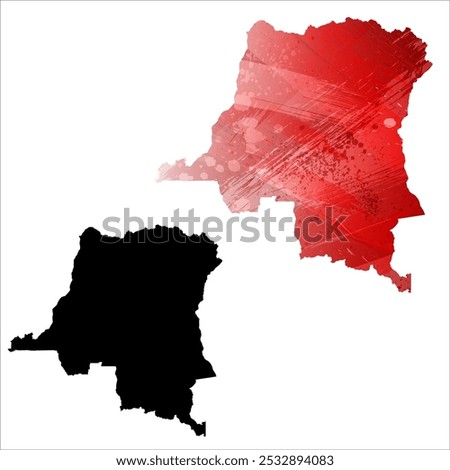 High detailed vector map. Republic of the Congo.