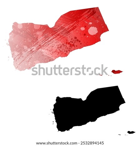 High detailed vector map. Yemen.