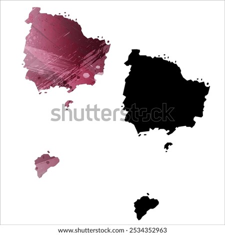 High detailed vector map. Norfolk Island.