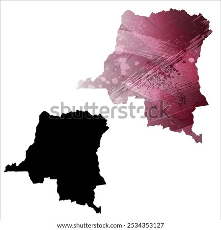 High detailed vector map. Republic of the Congo.