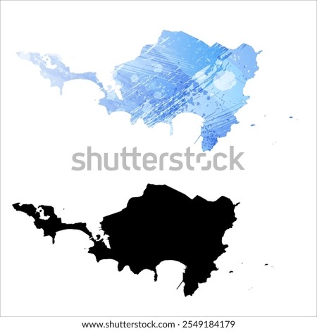 High detailed vector map. Sint Maarten.