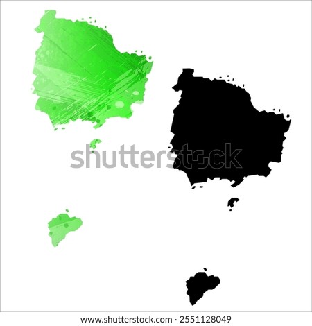 High detailed vector map. Norfolk Island.