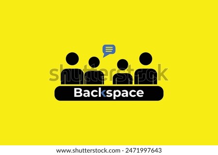 Team Backspace Icon Design Art Style Group Chat