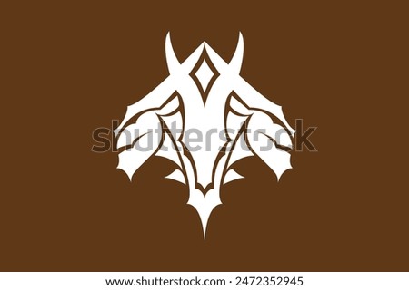 Angry hydra mythical creature logo design