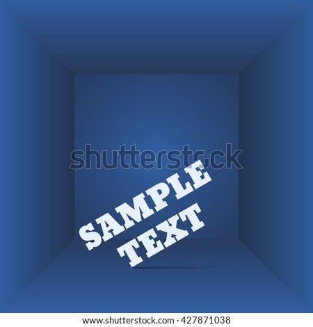 Box top view  the gift box any empty room interior vector illustration eps 10