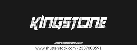 Kingston, modern abstract digital alphabet font. Minimal technology typography, Creative urban sport fashion futuristic font and with numbers. vector illustration