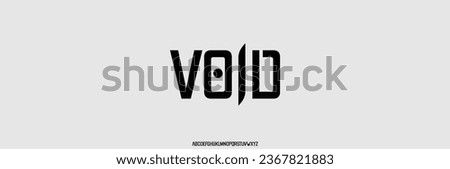 Void, modern abstract digital alphabet font. Minimal technology typography, Creative urban sport fashion futuristic font and with numbers. vector illustration